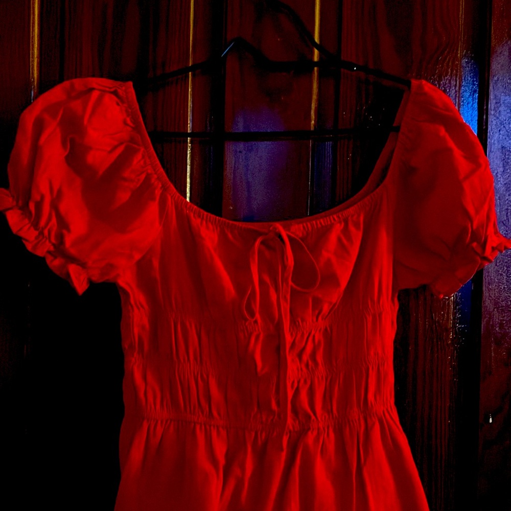 Red summer dress